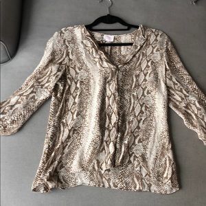 Snakeskin print Parker top